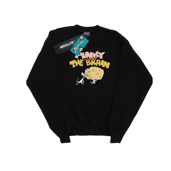 Animaniacs Girls Pinky And The Brain Cheese Head Sweatshirt 3-4 Black 3-4 Years