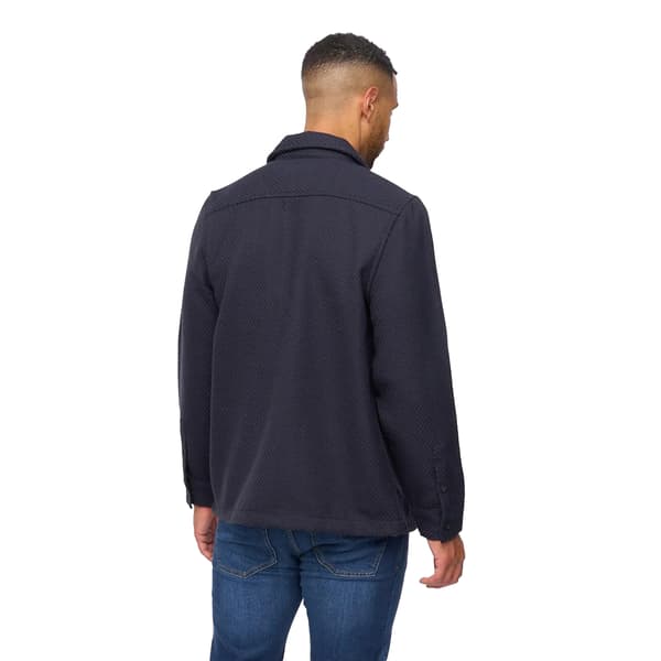 Bewley & Ritch Herr Haynerson Texturerad Overshirt L Marinblå Navy L