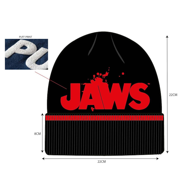 Jaws Logo Beanie One Size Svart/Röd Black/Red One Size