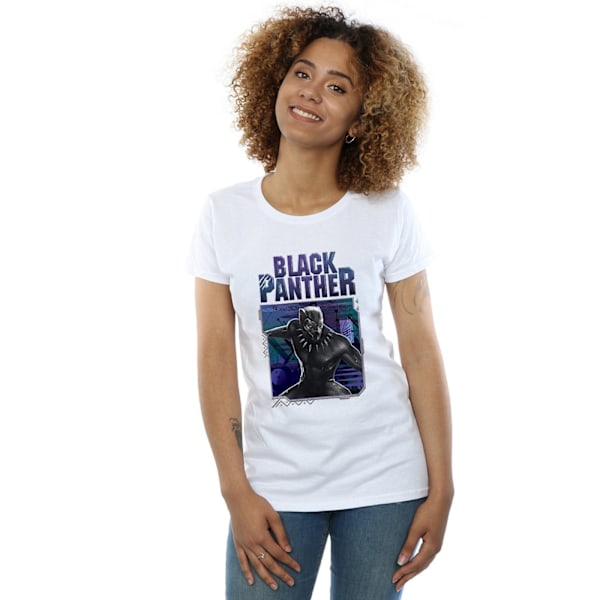 Marvel Womens/Ladies Black Panther Tech Badge Bomull T-shirt L White L