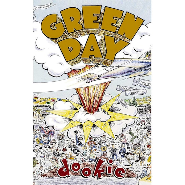 Green Day Dookie Textil Affisch One Size Flerfärgad Multicoloured One Size