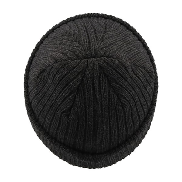 Atlantis Unisex Docker Short Beanie Med Uppvik En Storlek Svart Black Melange One Size