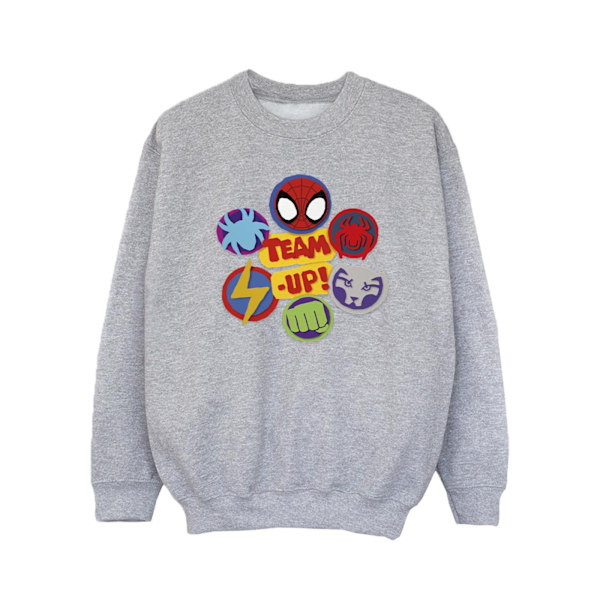 Marvel Girls Spidey And His Amazing Friends Team Up Sweatshirt Sports Grey 5-6 Years