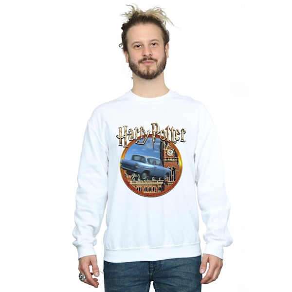 Harry Potter Herr Flygande Bil Sweatshirt 4XL Vit White 4XL