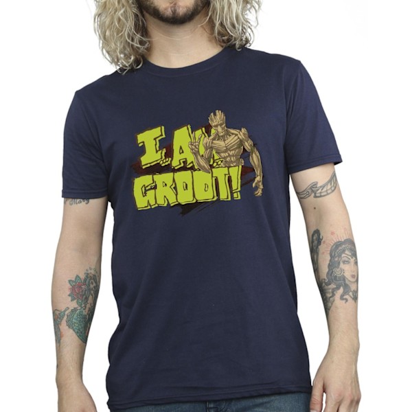 Guardians Of The Galaxy Herr I Am Groot T-Shirt S Marinblå Navy Blue S