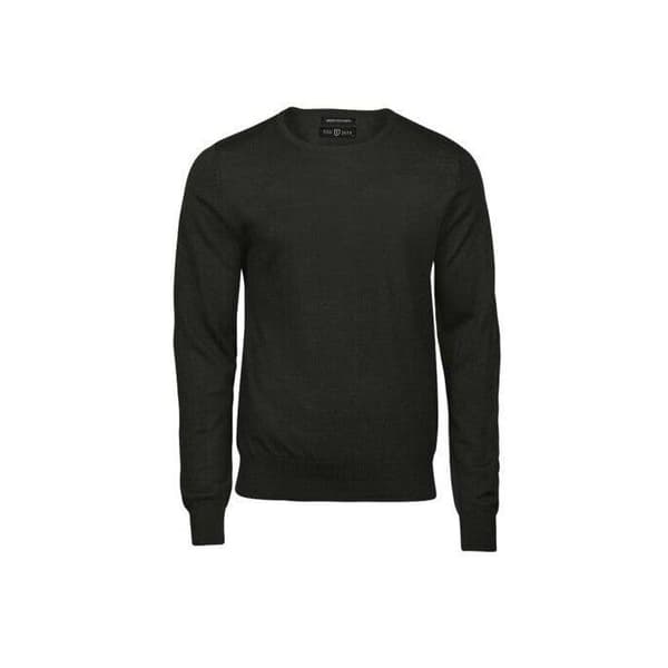 Tee Jays Herr Stickad Tröja med Rund Hals M Tall Pine M