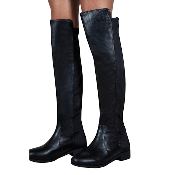 Where's That From Dam/Damer Diem PU Dragkedja Stövlar Black 6 UK