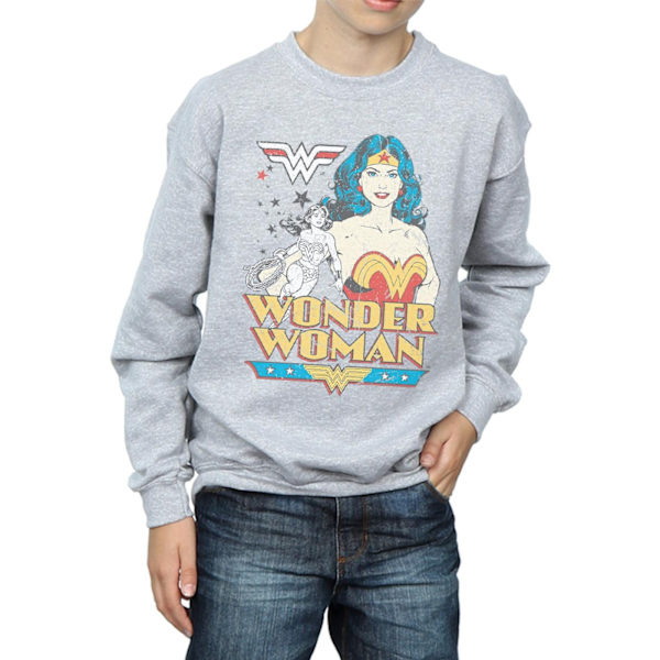 DC Comics Pojkar Wonder Woman Posing Sweatshirt 12-13 År Sport Sports Grey 12-13 Years