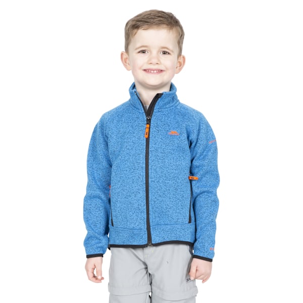 Trespass Barn Pojkar Mario Hel Dragkedja Fleecejacka 7-8 År Blue Marl 7-8 Years