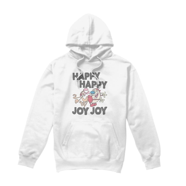 Ren & Stimpy Herr Happy Happy Joy Joy Hoodie XXL Vit White XXL