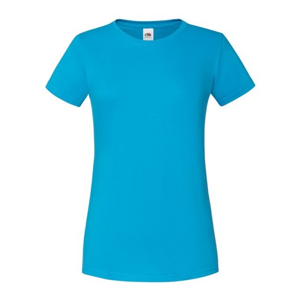 Fruit of the Loom Ikonisk T-shirt för kvinnor/damer XXL Azurblå Azure Blue XXL