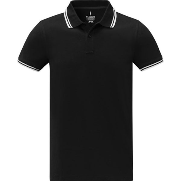 Elevate Amarago kortärmad poloskjorta M enfärgad svart Solid Black M