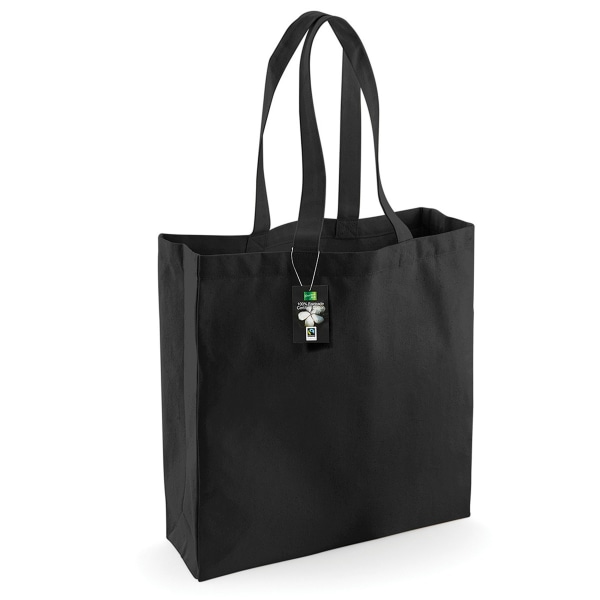 Westford Mill Cotton Classic Shopper Bag (21 liter) One Size B Black One Size
