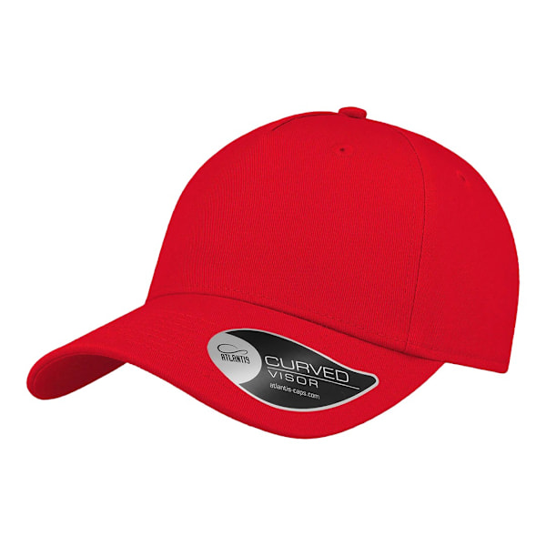 Atlantis 5 Panel Strukturerad Kepsen En Storlek Röd Red One Size