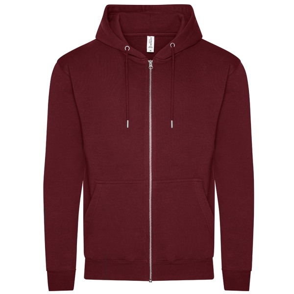 Awdis Herr Organic Full Zip Hoodie L Burgundy Burgundy L