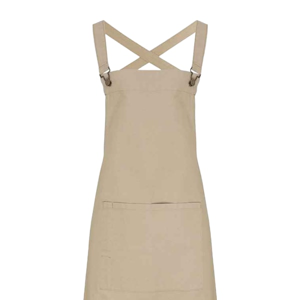 Premier Cross Back Barista Haklappsförkläde En Storlek Khaki Khaki One Size