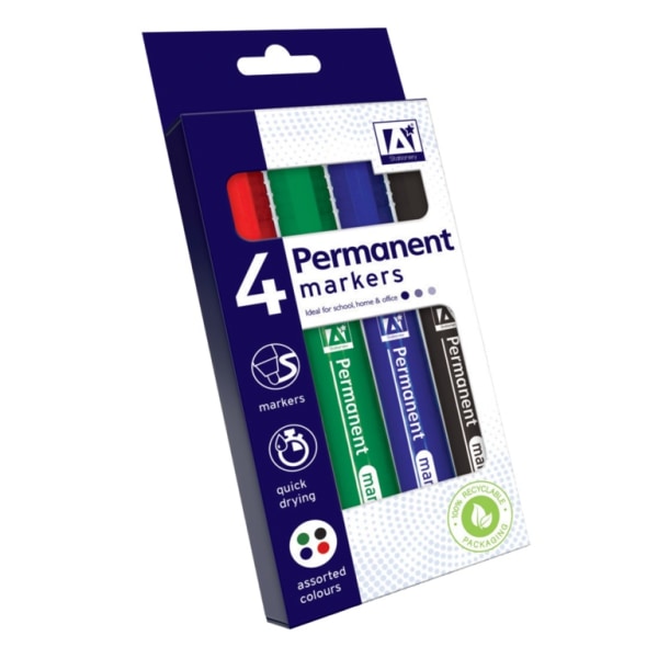 Anker Permanent Marker (Pack med 4) One Size Flerfärgad Multicoloured One Size