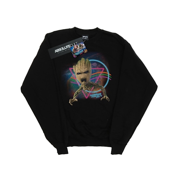 Marvel Dam/Kvinnor Guardians Of The Galaxy Neon Groot Sweatshirt Black M