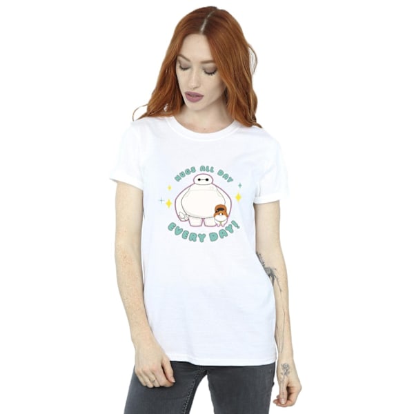 Disney Dam/Damer Big Hero 6 Baymax Kramar Varje Dag Bomullspojke White XXL