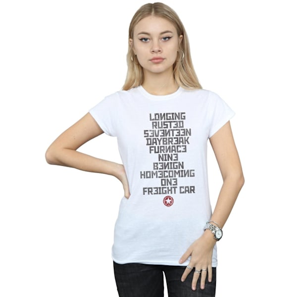 Marvel Dam/Kvinnors Vinter Soldier Trigger Words Bomull T-Shir White M