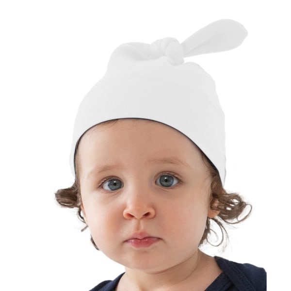 Babybugz Baby 1 Knot Plain Hat One Size Vit White One Size
