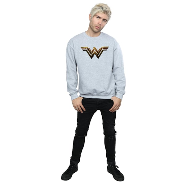 DC Comics Justice League Movie Wonder Woman Emblem Sweatshirt Sports Grey XXL