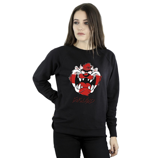 Looney Tunes Dam/Damer Taz England Ansikte Sweatshirt S Svart Black S