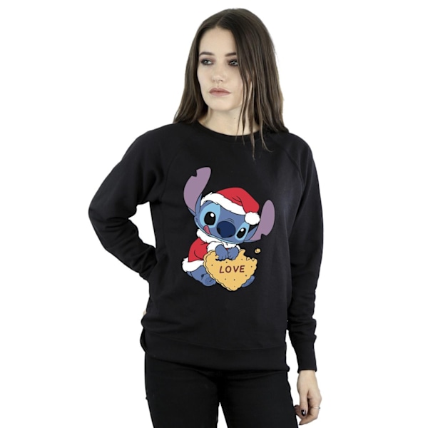 Disney Dam/Kvinnor Lilo Och Stitch Jul Kärlek Biscuit Swe Black M