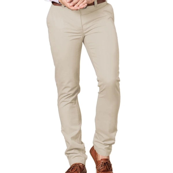 Raging Bull Herrekonfektionerade Chinos med avsmalnande ben 38R Tan Tan 38R