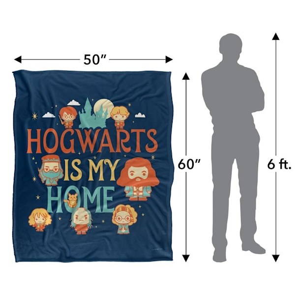Harry Potter Hogwarts Är Mitt Hem Chibi Filt One Size Multico Multicoloured One Size