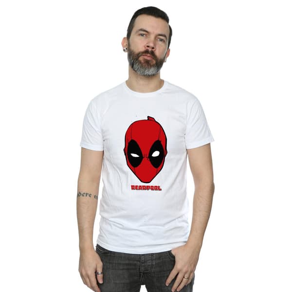 Marvel Herr Deadpool Mask T-shirt M Vit White M