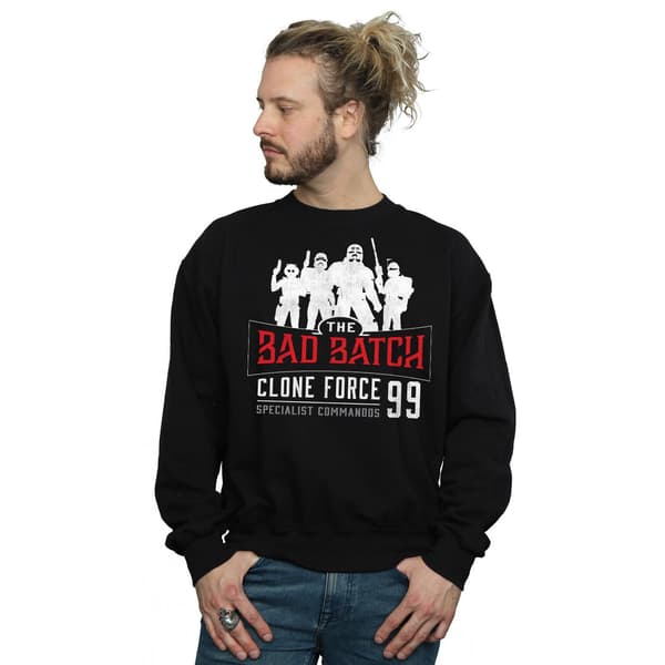 Star Wars Herr The Bad Batch Clone Force 99 Sweatshirt L Svart Black L