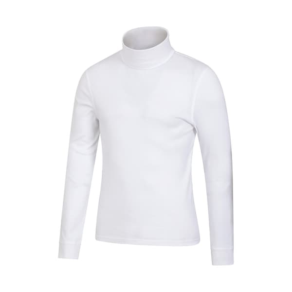 Mountain Warehouse Herr Meribel Bomulls-Termisk Topp S Vit White S