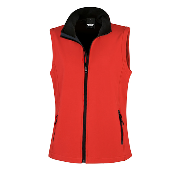 Result Core Dam/Damer Tryckbar Softshell Väst L Röd Red / Black L