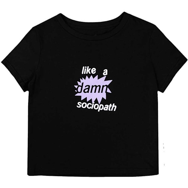 Olivia Rodrigo Dam-Sociopath Crop Top L B för damer Black L