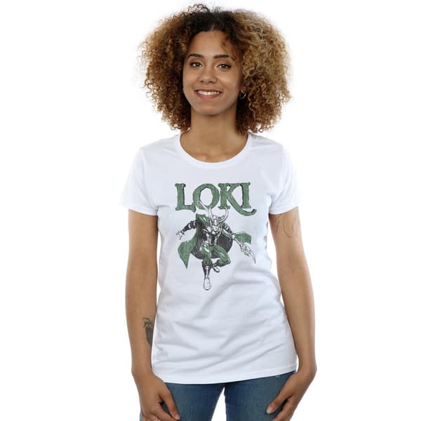Marvel Dam/Dam Loki Spira Bomulls T-shirt S Vit White S