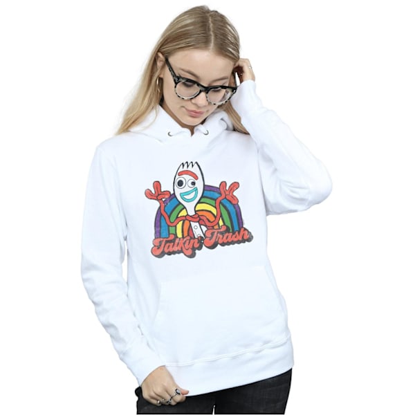 Disney Dam/Kvinnor Toy Story 4 Forky Talkin´ Trash Hoodie L W White L