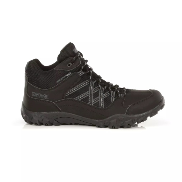 Regatta Mens Edgepoint Mid Waterproof Hiking Shoes 7 UK Black/G Black/Granite 7 UK