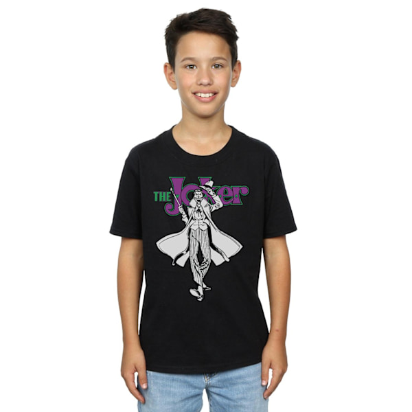 DC Comics Boys Joker Pose T-Shirt 7-8 år Svart Black 7-8 Years