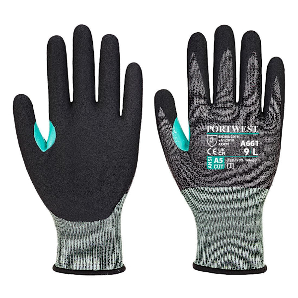 Portwest Herr CS Cut E18 Nitrilhandskar XS Svart Black XS