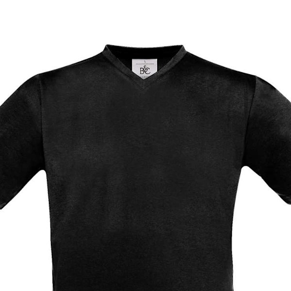 B&C Herr Exact V-ringad T-shirt L Svart Black L