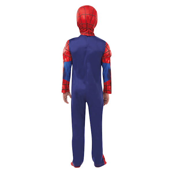 Spider-Man Boys Deluxe Muscles Kostym L Röd/Blå Red/Blue L