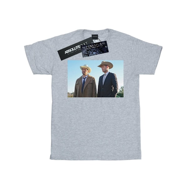 Supernatural Dam/Kvinnor Stetson Boys Bomull Boyfriend T-Shir Sports Grey 3XL