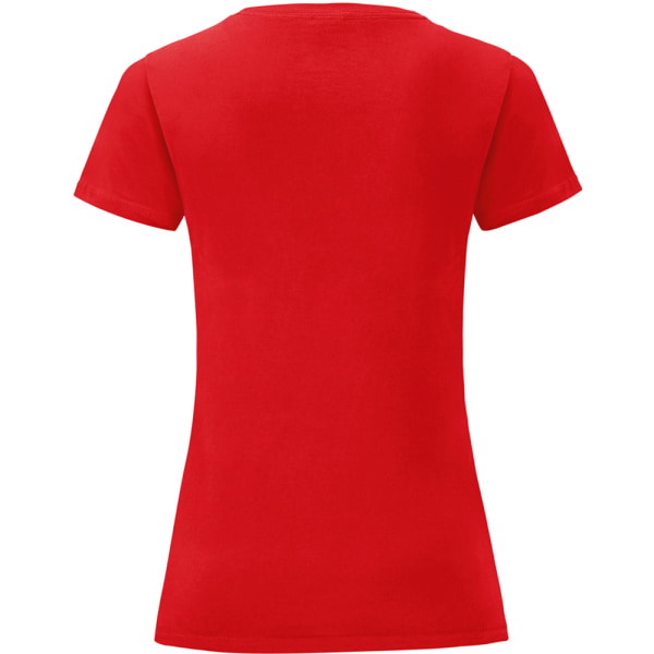Fruit Of The Loom Ikonisk T-shirt för kvinnor/damer XXL Röd Red XXL