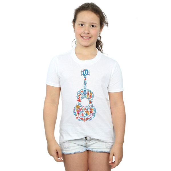 Coco Flickor Gitarr Bomulls T-shirt 9-11 År Vit White 9-11 Years
