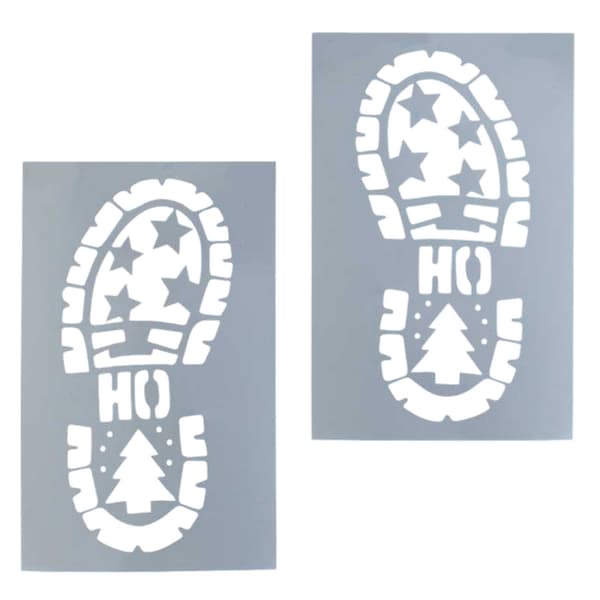 Premier Santa Stövel Schablon (2-pack) One Size Vit/Blå White/Blue One Size