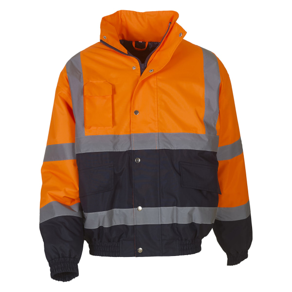 Yoko Unisex Vuxen Tvåfärgad Hög Synlighet Bomberjacka L Orange/Marinblå Orange/Navy L