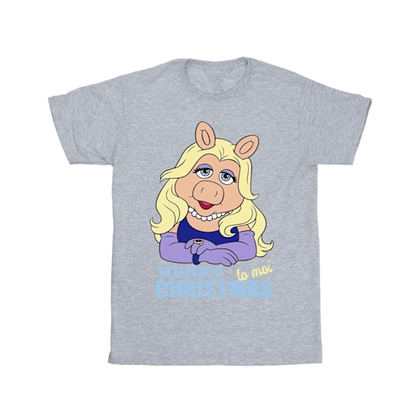 Disney Girls Muppets Miss Piggy Queen of Holidays Bomull T-Shir Sports Grey 5-6 Years