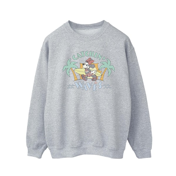 Disney Mens Minnie Mouse Catchin Waves Sweatshirt XL Sports Grå Sports Grey XL
