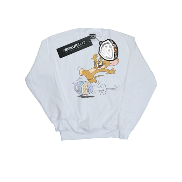 Tom And Jerry Mens Egg Run Sweatshirt M Vit White M